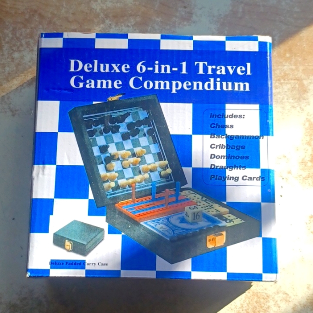 Deluxe 6-in-1 Travel Game Compendium